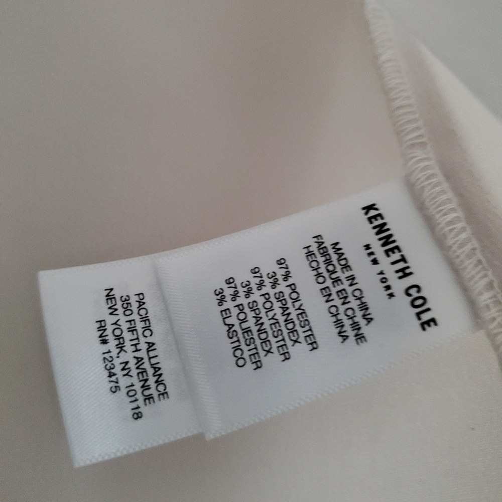 Kenneth Cole Blouse With Zip Flounce in Eggshell - Picture 11 of 14